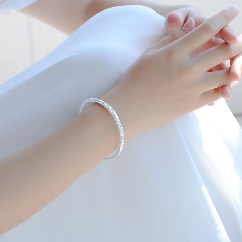 Серебряный регулируемый браслет для девушек и подарок на день рождения оптовая