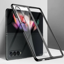 Case for Samsung Galaxy Z Fold 3 Case Plating Transparent Phone Case for Samsung Galaxy Z Fold3 5G High Transparency Funda  Capa
