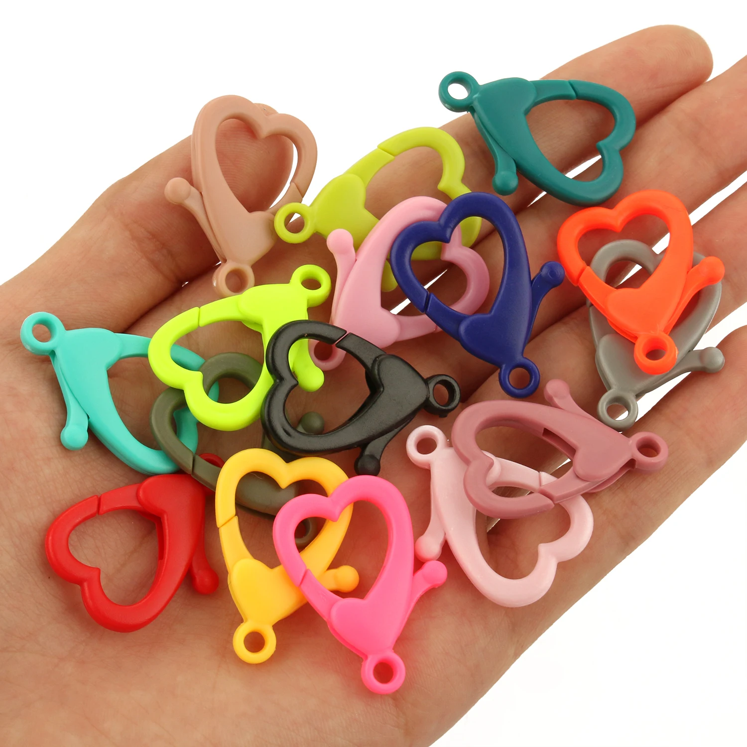 Карамельные цвета любовь сердце пластиковая пряжка карабин застежка для