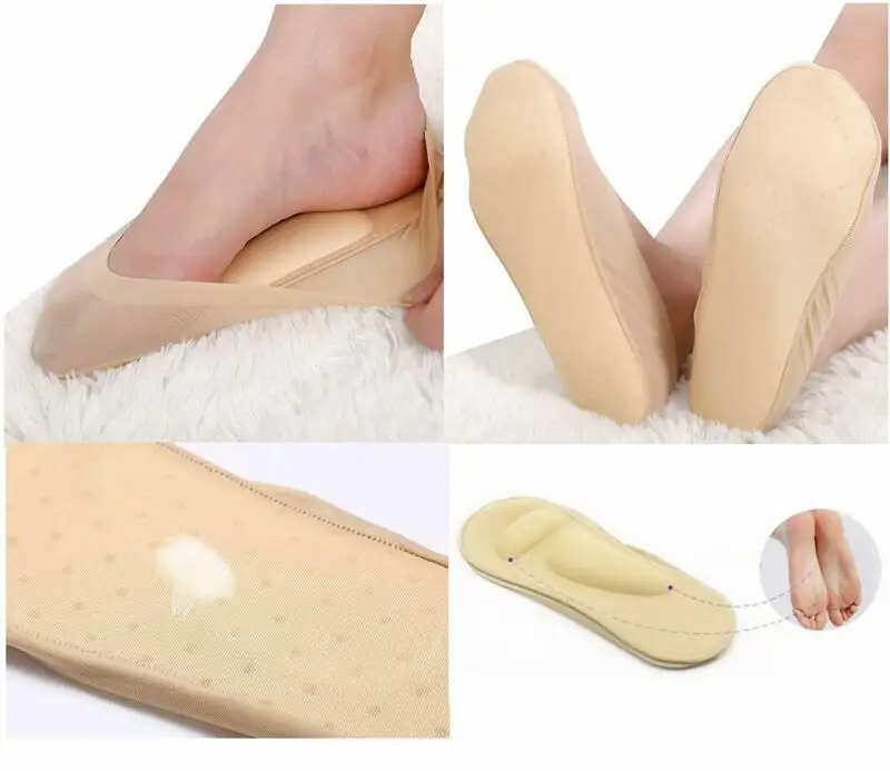 Дамские носки тапочки для женщин и девушек черные невидимые тренировочные туфли