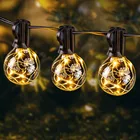 СВЕТОДИОДНАЯ Гирлянда G40 из серебристой проволоки, 7,5 м, 25 шт.