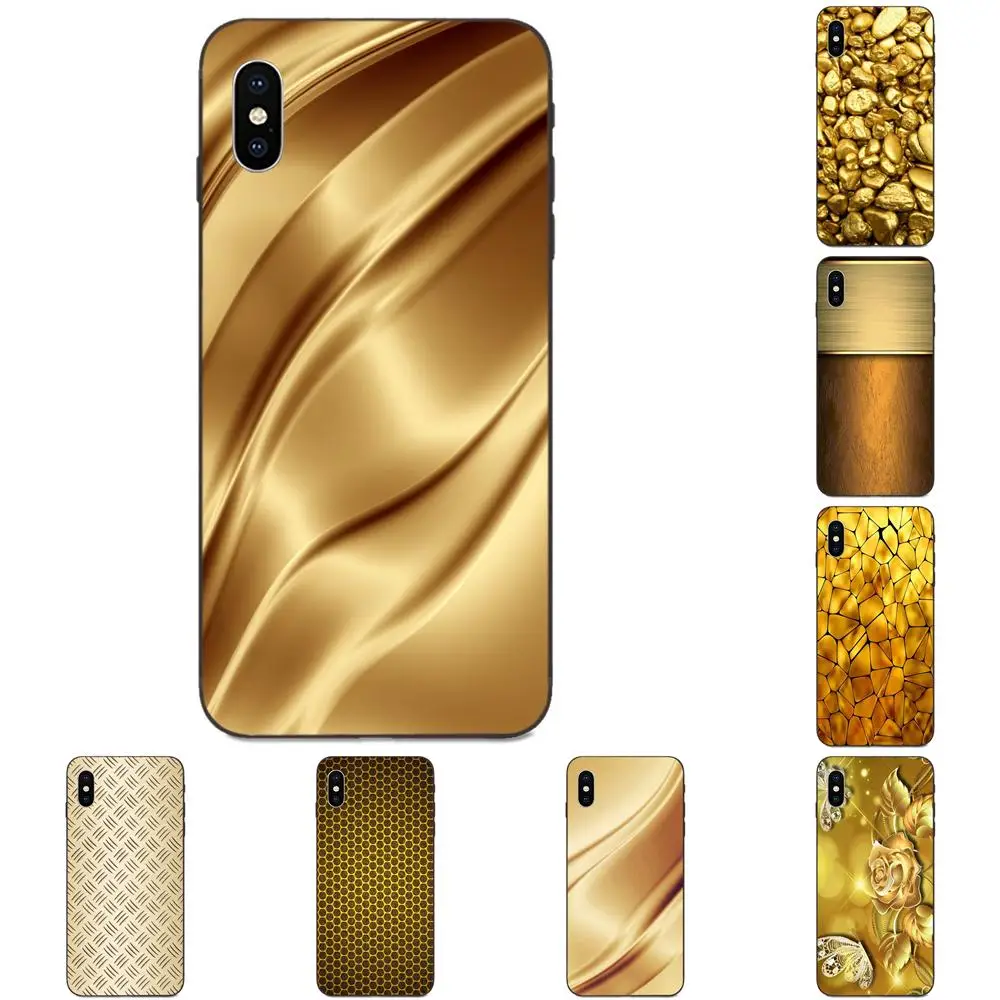 Изумительный металлический золотой цвет с принтом для Galaxy A10S A20S A2 Core A30S A40S A50S A70S A90