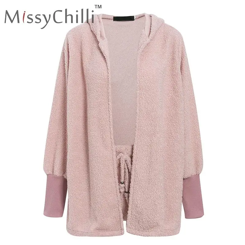 Фиолетовый MissyChilli вязаный повседневный комплект из двух предметов короткий комбинезон и комбинезон для женщин осенний мягкий теплый комбинезон зимний женский однотонный комбинезон - Цвет: Фиолетовый