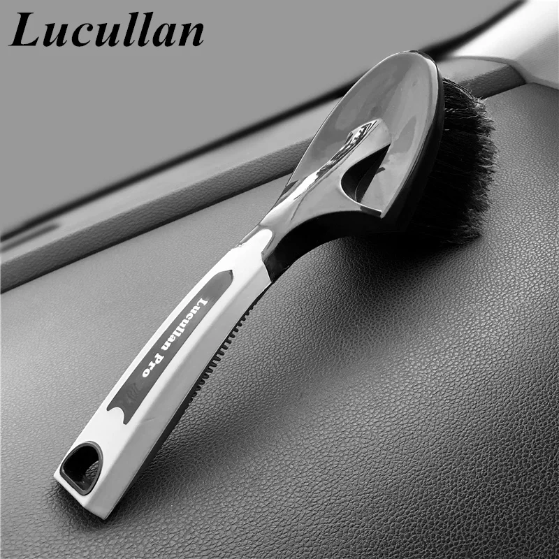 Lucullan Super Soft Hair Brushes Short Handle Wheel/Tire Brush Special Design Triangle Head to Clean Rims Spokes Narrow Place | Автомобили