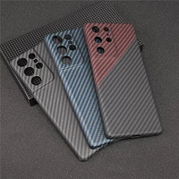real carbon fiber lens protection phone case for samsung galaxy s21 plus ultra carbon fiber hard cover cases