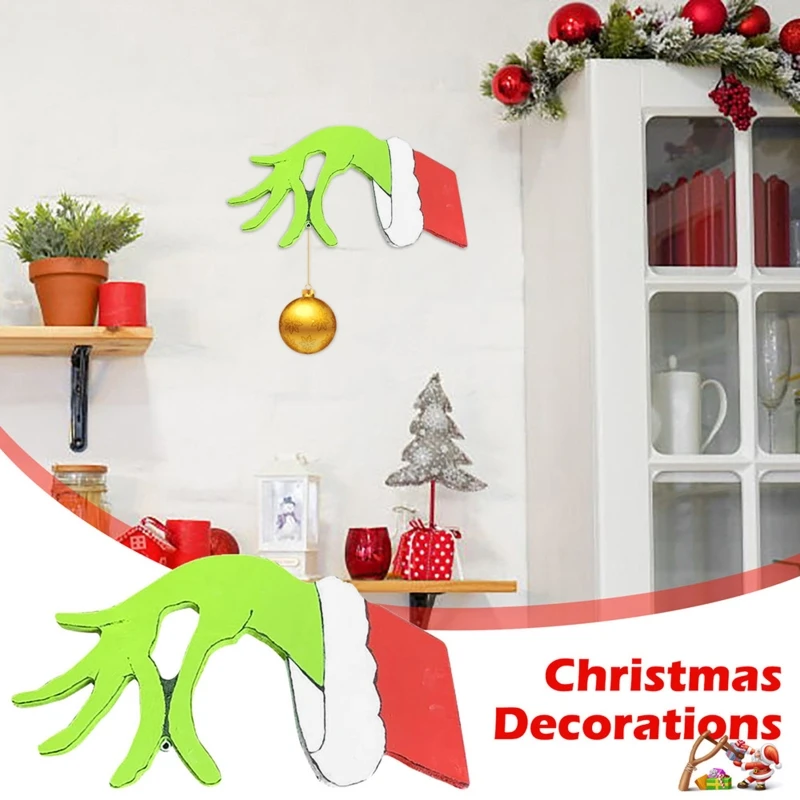 

Christmas Thief Hand Cut Out Window Fireplace Decorations Garland Wreath Ornaments Wall Sticker Decal