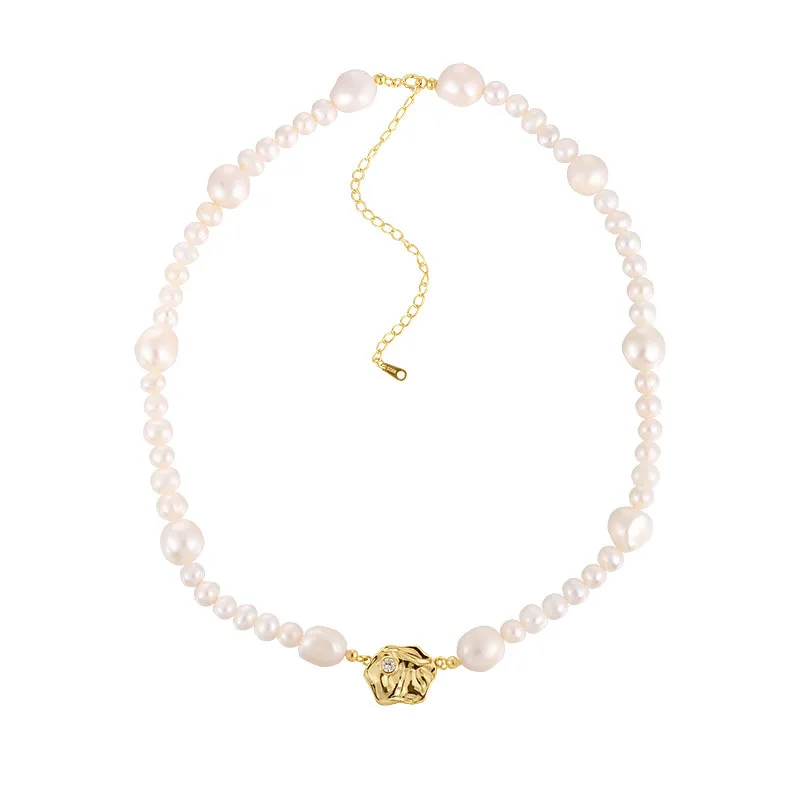 

New Fund Contracted Restore Ancient Ways Temperament Is Irregular Irregular Pearl Clavicle Necklace