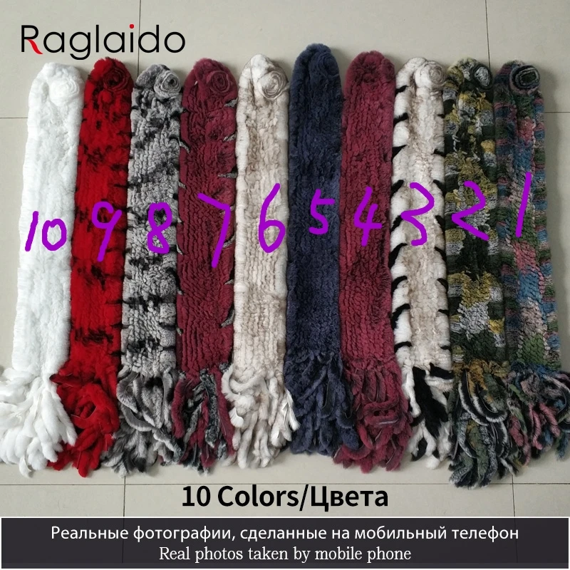 

New Real Rabbit Fur Tassel Scarves hand made Women Winter scarf Fluffy soft in winter warm for Russian Ladies Natural rabbit fur