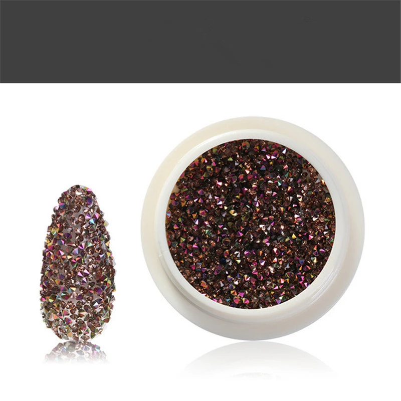 1 Коробка Смесь Кристальных Крошечных Стеклянных Икр Ногтевое Искусство Декорации 3D Микро Эльф Бисер Блестки стразы для Красоты Ногтей.