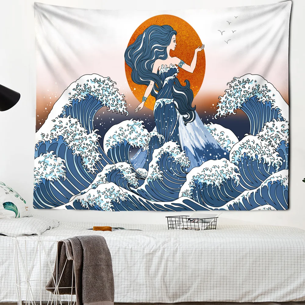Японский одеяло большой гобелен КИТ арована Дракон Тотем Феникса стене висит в