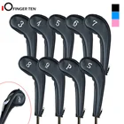 Новый 9 шт длинный шейный чехол на молнии для гольфа Железный клуб 3 4 5 6 7 8 9 для левой и правой руки Универсальный