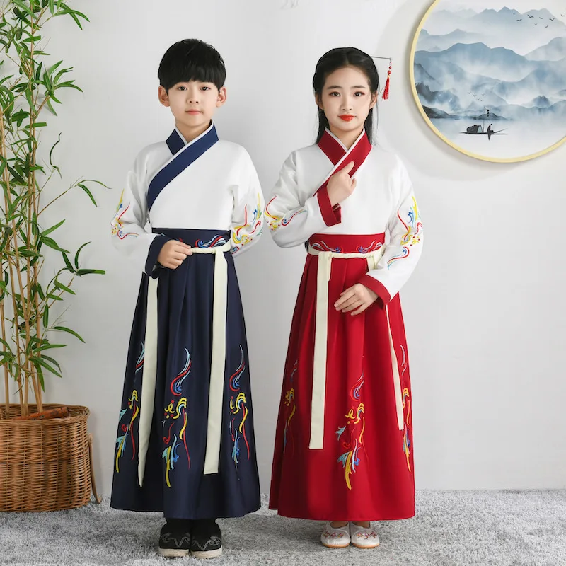Hanfu Primary School Students Chinese Uniform Boys Girls Style Ancient Costume Children Performance |