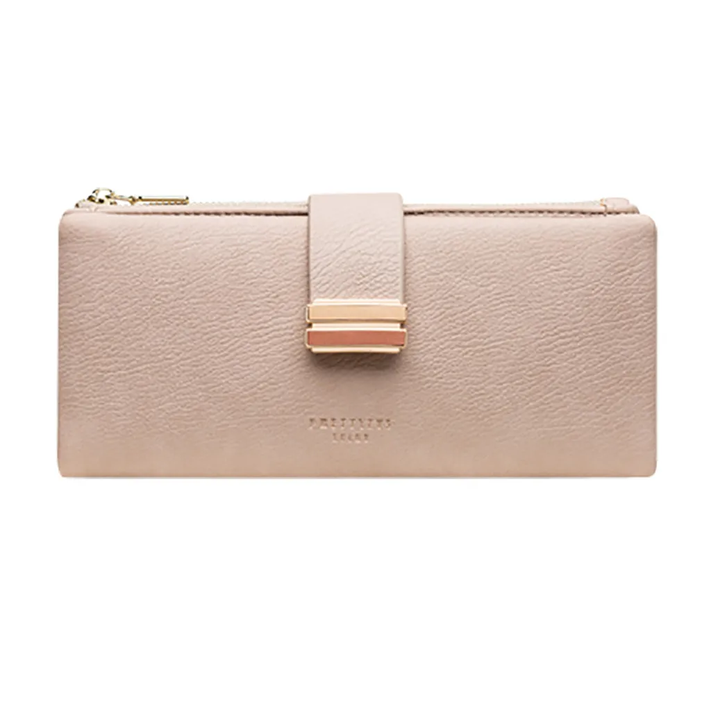 Женский Длинный кошелек повседневный Многофункциональный клатч на молнии с