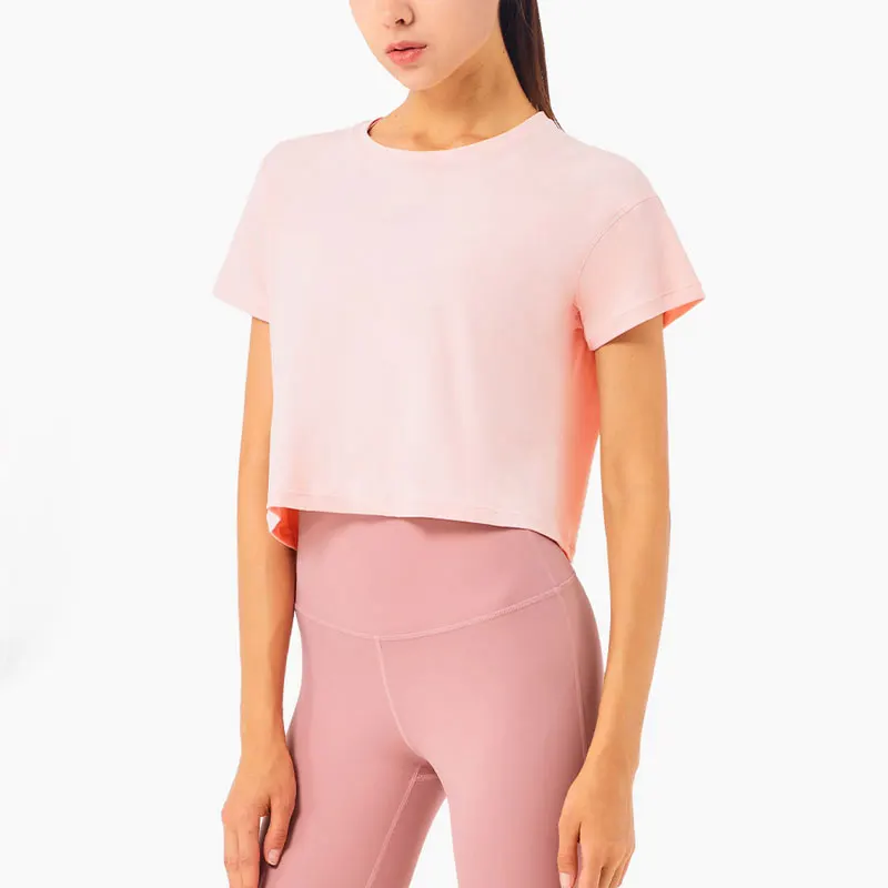 Новое поступление 2021 женская блузка для йоги Спортивная рубашка с коротким