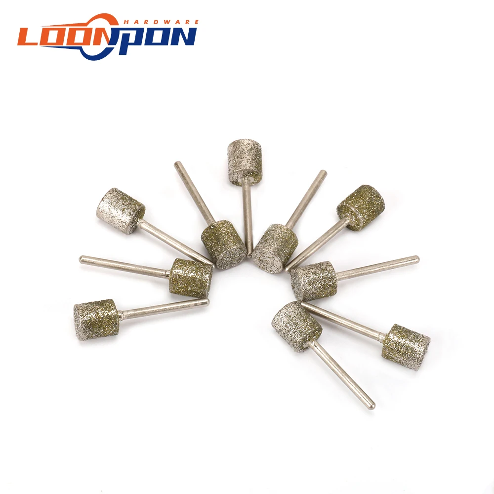 Алмазная цилиндрическая Шлифовальная головка диаметром 12 мм абразивная для