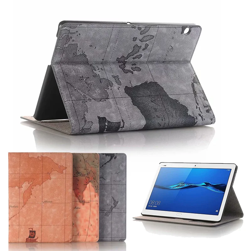 

Print Map Coque For Huawei Mediapad T3 9.6" AGS-L09-L03 W09 Case Card Slot Leather PU Stand Flip Cover For Huawei T3 9.6 Case