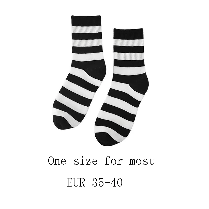 

Funny socks striped cow print white black cartoon calcetines skarpetki damskie sport cozy harajuku chaussette femme cute girls
