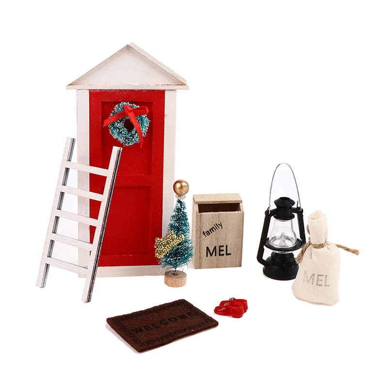 

8 шт./компл. аксессуары для моделей кукольного домика мини-домик Атриум Рождественский набор украшений