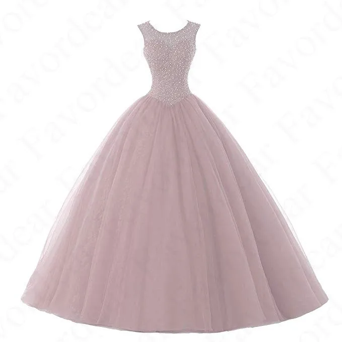 Favordear Vestido De 15 Anos бордовый Изумрудный зеленый красный золотой бисер Пышное Платье бальные платья сладкий 16 нарядное платье с открытой спиной Платья - Цвет: BLF-32-Blush