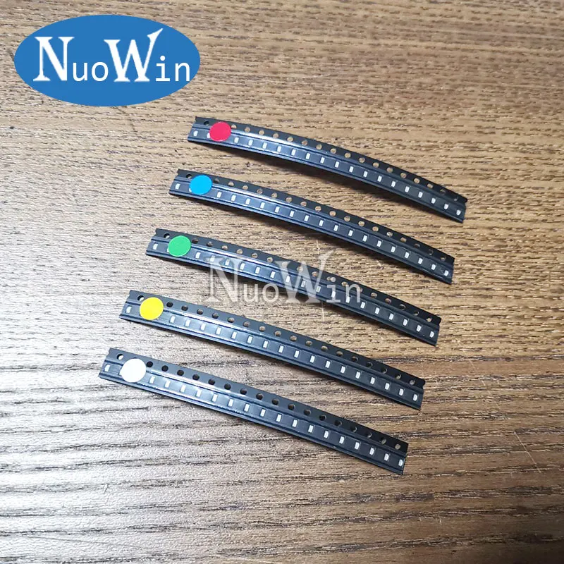 100pcs 0402 0603 0805 1206 1210 3528 5050 5730 SMD LED Red Yellow Green White Blue Orange Light Emitting Diode Clear Set | Электронные