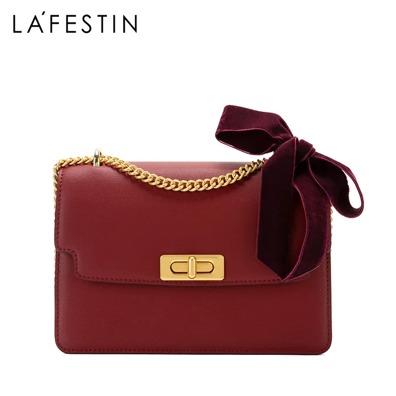 Женская сумка через плечо LAFESTIN элегантная бархатная с бантом 2019 | Багаж и сумки
