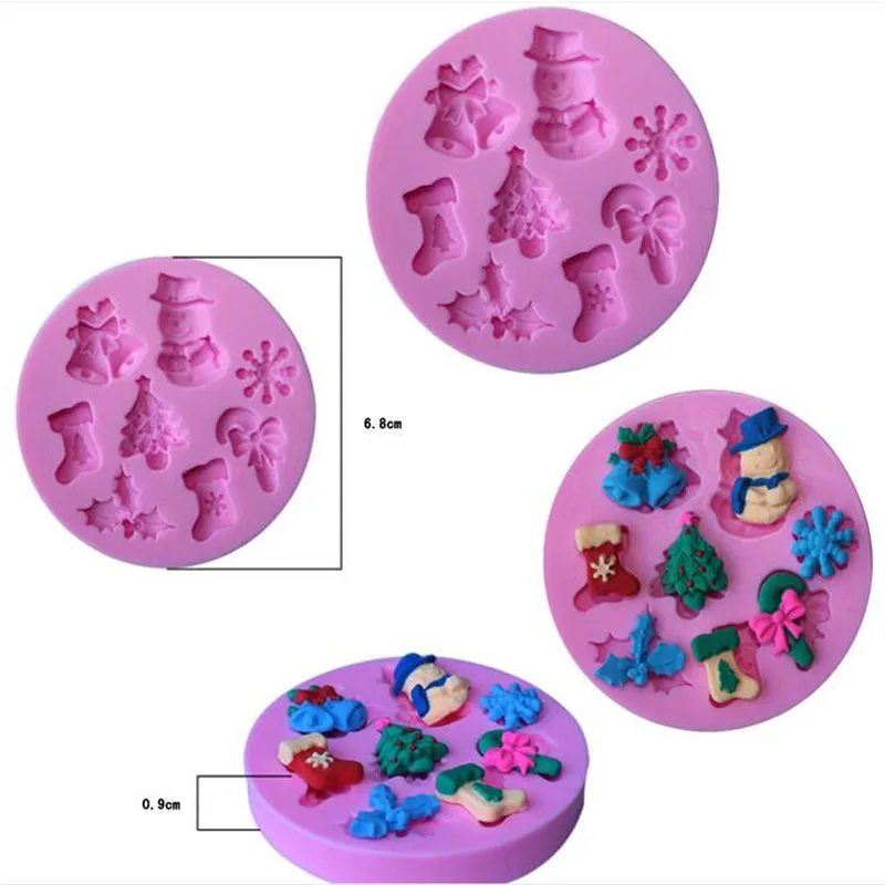 1 шт снеговик торт-Снежинка Форма Рождественская серия силиконовая форма для