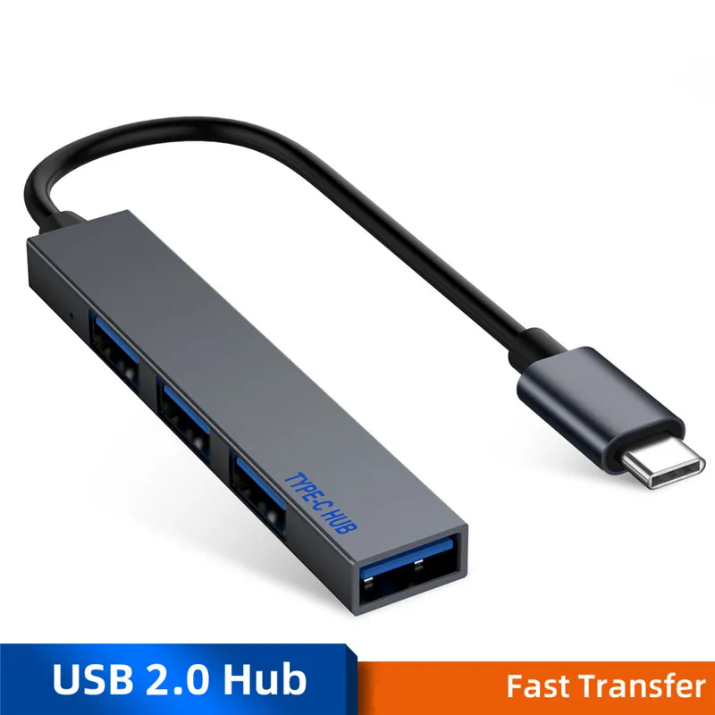 USB 2.0 High Quality Type-C To 4 C HUB Splitter Converter OTG Adapter Cable for Macbook Pro PC Laptop Notebook Accessories | Компьютеры и