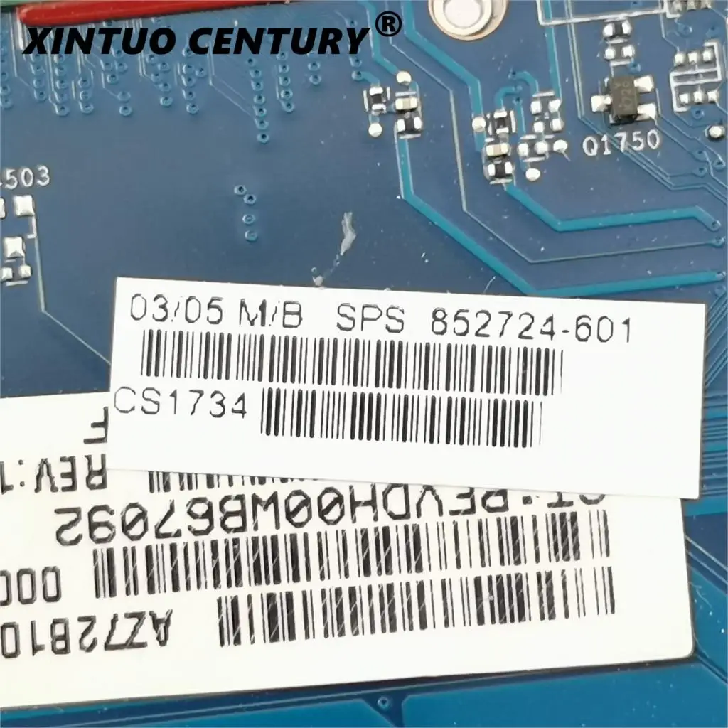 

FOR HP PROBOOK 640 G2 650 G2 laptop motherboard 852724-001 852724-501 852724-601 6050A2723701 W/ I3-6100U 100% working