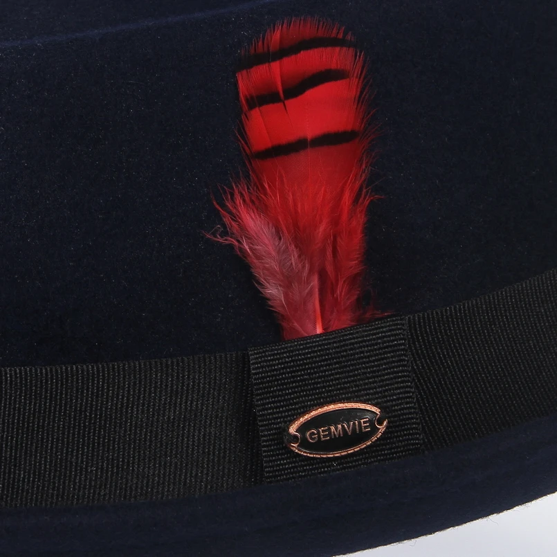 Шляпа-федора GEMVIE с короткими полями для мужчин и женщин 100% шерсть свиной пирог