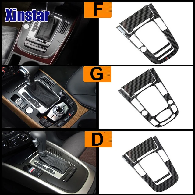 

Автомобильная ручка переключения передач из углеродного волокна, декоративная наклейка для audi A4 A5 Q5