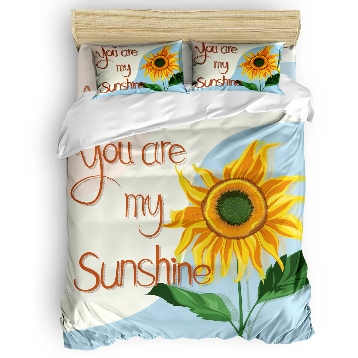 Вы мой Солнечный подсолнух печать на заказ постельное белье набор 3D цифровая