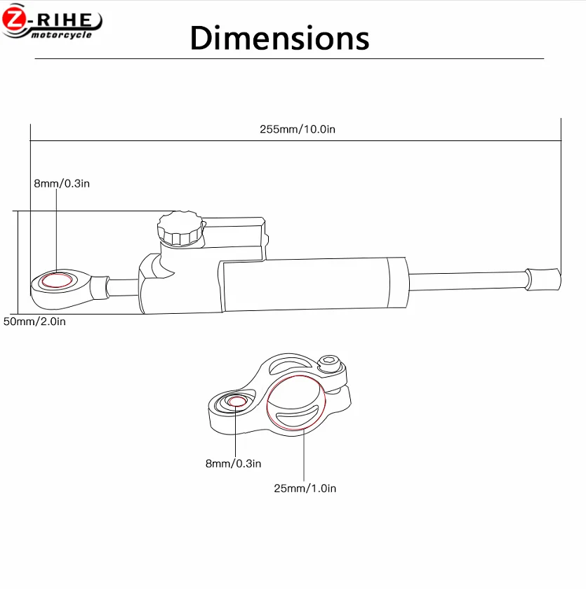 CNC алюминиевый регулируемый Полный Набор рулевой демпфер Стабилизатор Монтажный