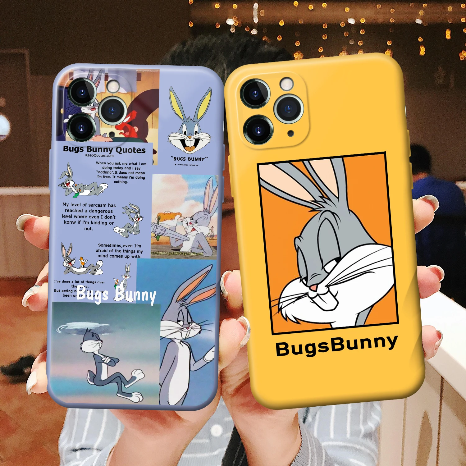 Милый чехол BugsBunny для телефона iPhone 12 mini 11 Pro XR X Xs Max 8 7 6 6S Plus SE 2020 матовые Силиконовые