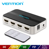 vention hdmi splitter 3 x 1 4k 3 port hdmi switcher 3 in 1 out switch hdmi with toslink audio 3d 2160p for xbox 360 ps4 smart tv