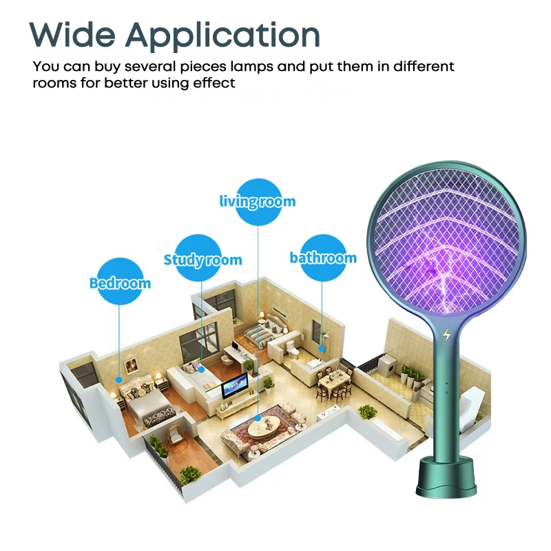 

Rechargeable Mosquito Killer Lamp Two-in-One LED Electronic Bug Zapper Insect Killer Flies Trap Lamp UV Electric Anti Mosquito