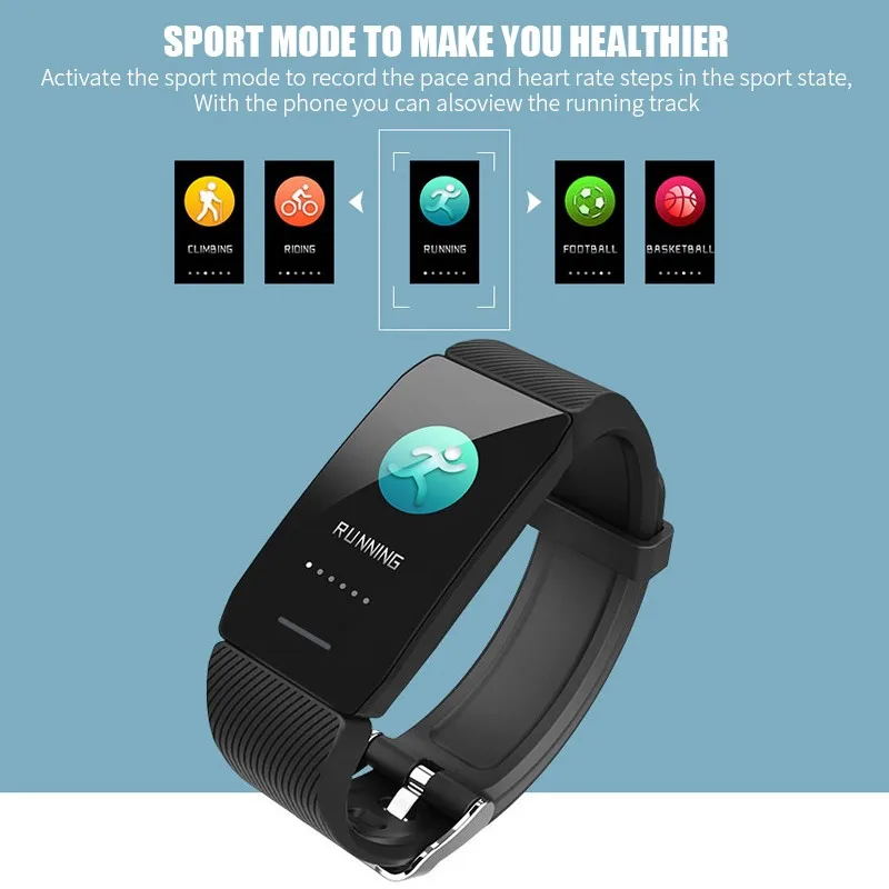 

Q1 Smart Bracelet Exercise Pedometer Heart Rate Blood Pressure Sleep Monitoring Fitness Tracker Sports Watch For Android IOS New