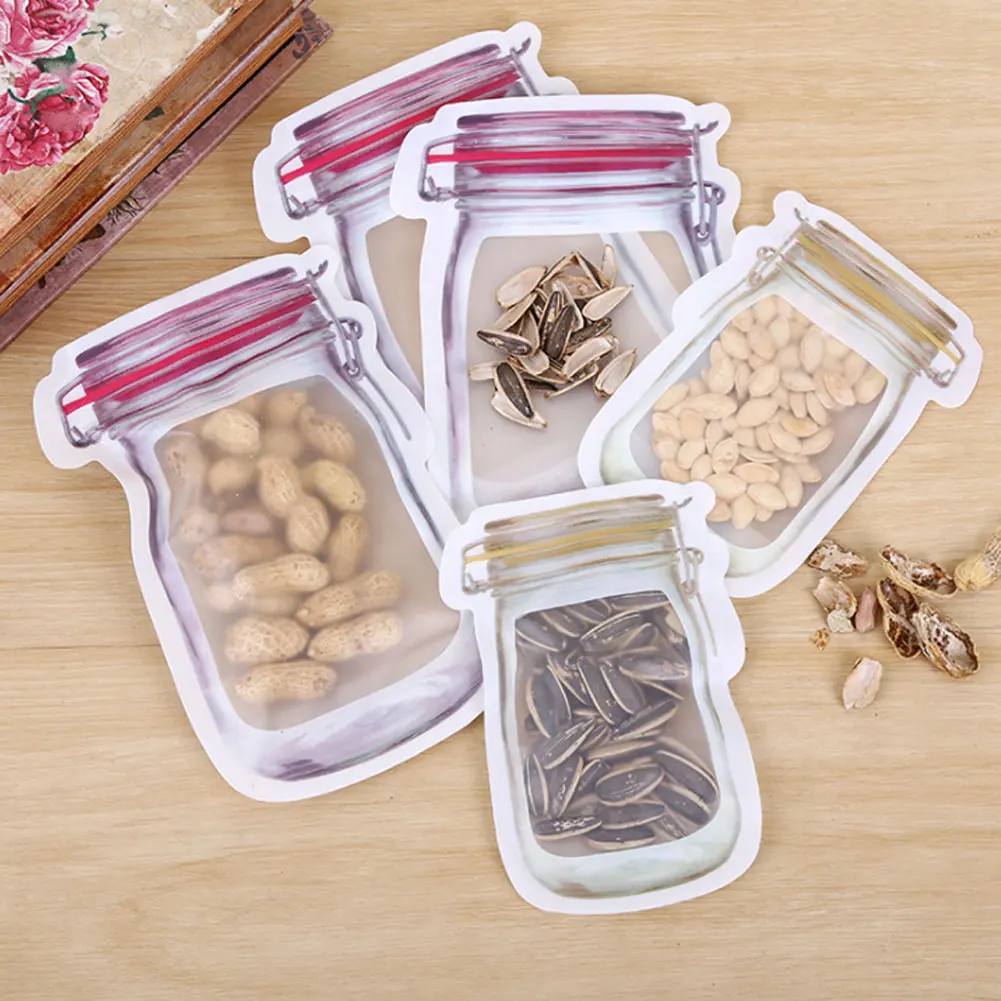 Многоразовые бутылки Мейсон Ziplock мешок TN99|Сумки и корзины| |