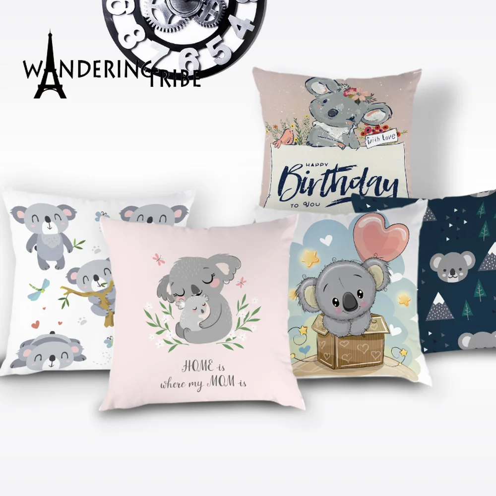 Милый чехол для подушки с рисунком мыши милый ленивецов декоративные рисунками