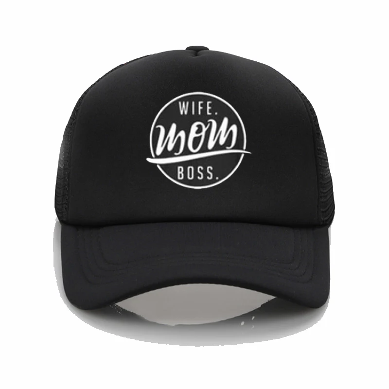 

Fashion hats Wife Mom Boss Print Baseball Cap Sports Sun Hat hip hop hat Unisex Adjustable Cap