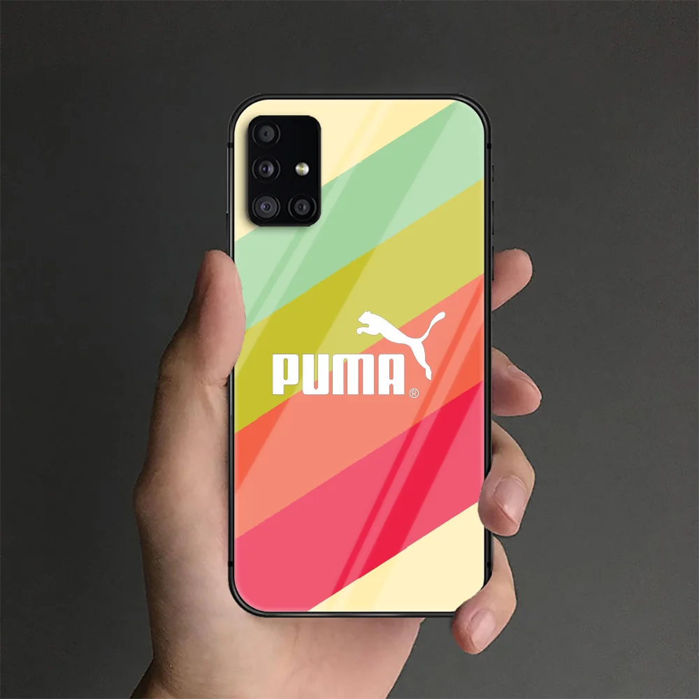 

Sports Brand Puma Phone Tempered Glass Case Cover For Samsung Galaxy A M 10 12 20 20E 21 21S 30 30S 31 40 50 51 70 71 Soft Coque