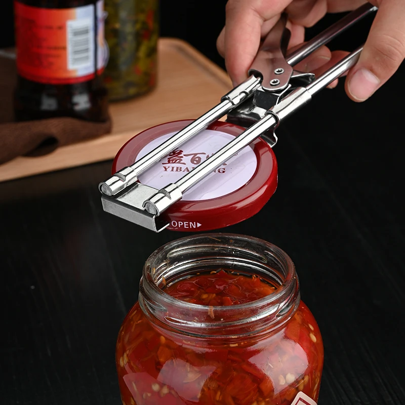 

Portable Stainless Steel Adjustable Opener for Can Bottle Jar Multifunction Manual Lid Opener Handle Home Kitchen Gadget Tools