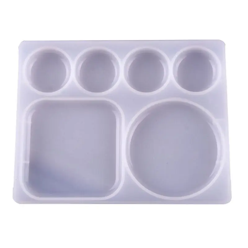 Цветовая палитра плоские квадратные круглые силиконовые эпоксидная смола Форма