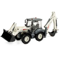 alloy diecast excavator 150 4 wheel shovel loader two way forklift bulldozer back hoe loader truck model for kids gift toys
