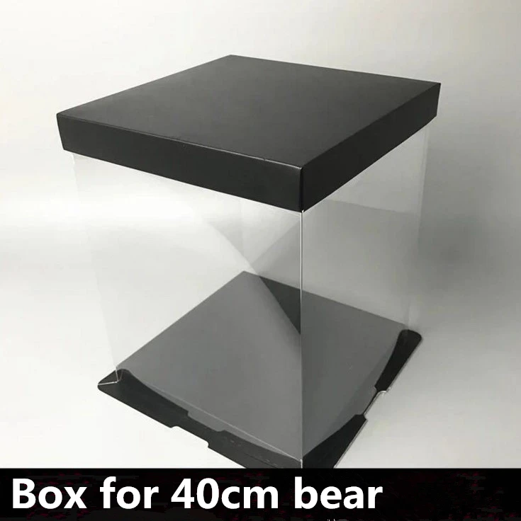 box for 40cm bear Горячая Распродажа кролик, собака, панда, единорог, плюшевый медведь, роза, мыльный цветок, искусственная игрушка, рождественские подарки для женщин, подарок на день Святого Валентина - Цвет: box for 40cm bear