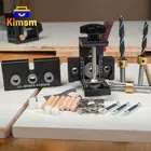 Набор кондукторов для сверления деревообработки, 3 в 1, регулируемая направляющая для сверления со сверлами по дереву, вертикальное сверление, съемный перфоратор