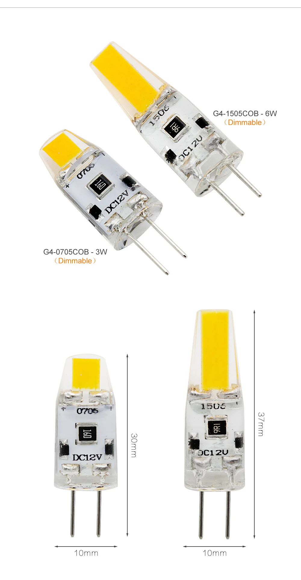 Мини G4 светодиодный лампы 3W 5W 6W DC12V 3014 2835 5730 SMD COB светильник лампы заменить галогенные G4 лампы