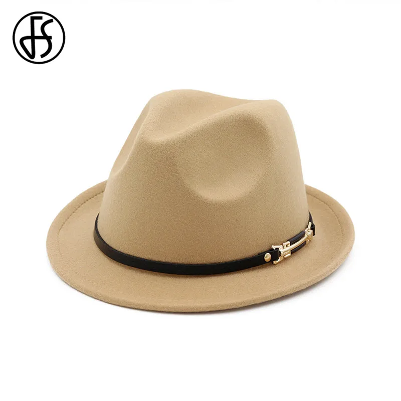 Женская фетровая шапка трилби FS шерстяная осенне зимняя 2019|Мужские фетровые