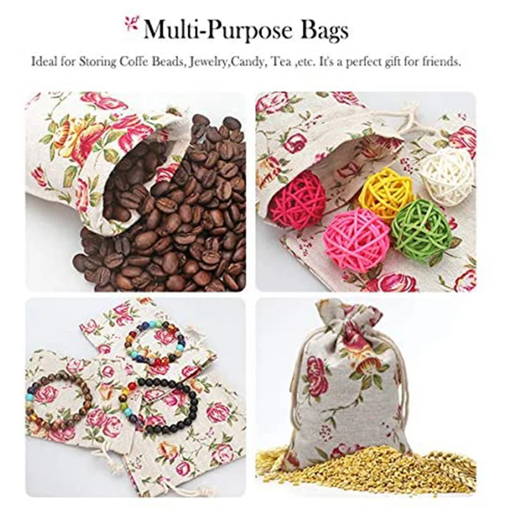 

Двойные женские сумки, многоразовая льняная Подарочная сумка на шнурке, Женские Ювелирные сумки для свадебной вечеринки