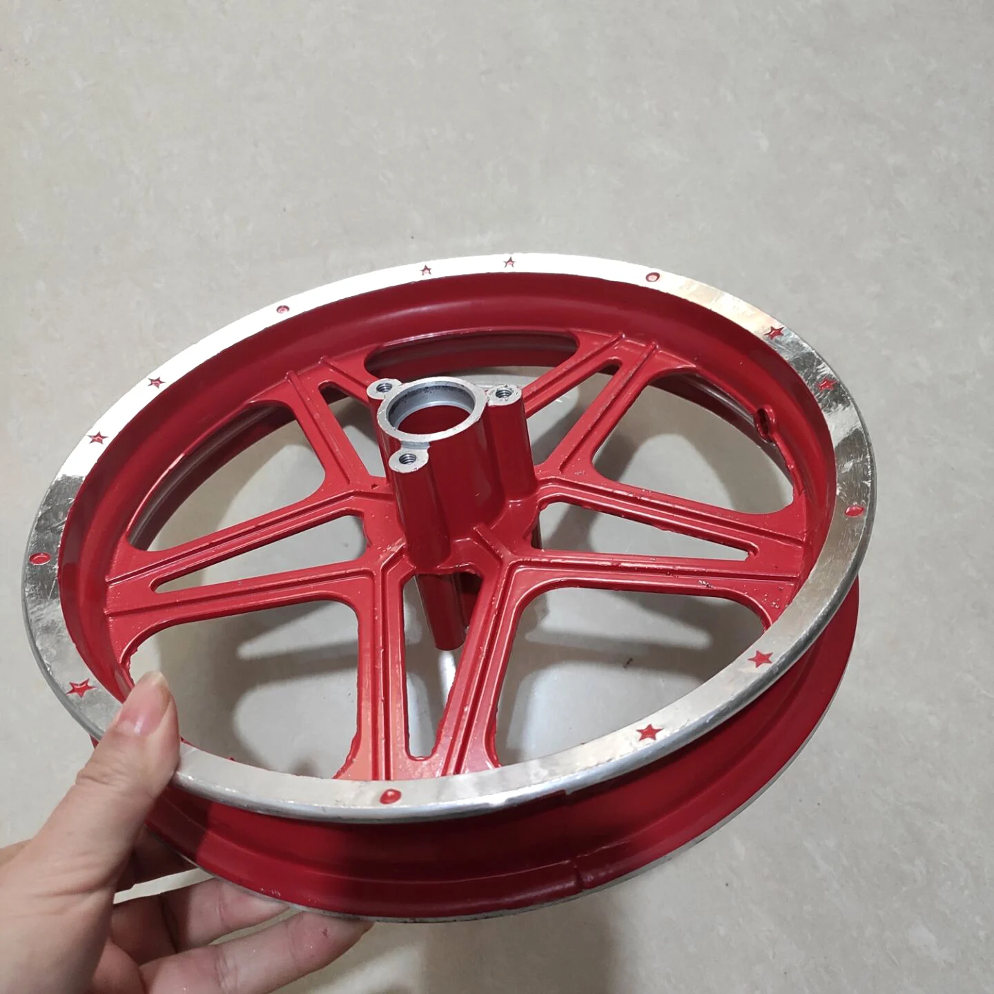 front hub Резиновая мотоциклетная шина 2,50-10 Внутренняя труба наружная Trye, переднее и заднее колесо, ступица колеса - Цвет: front hub
