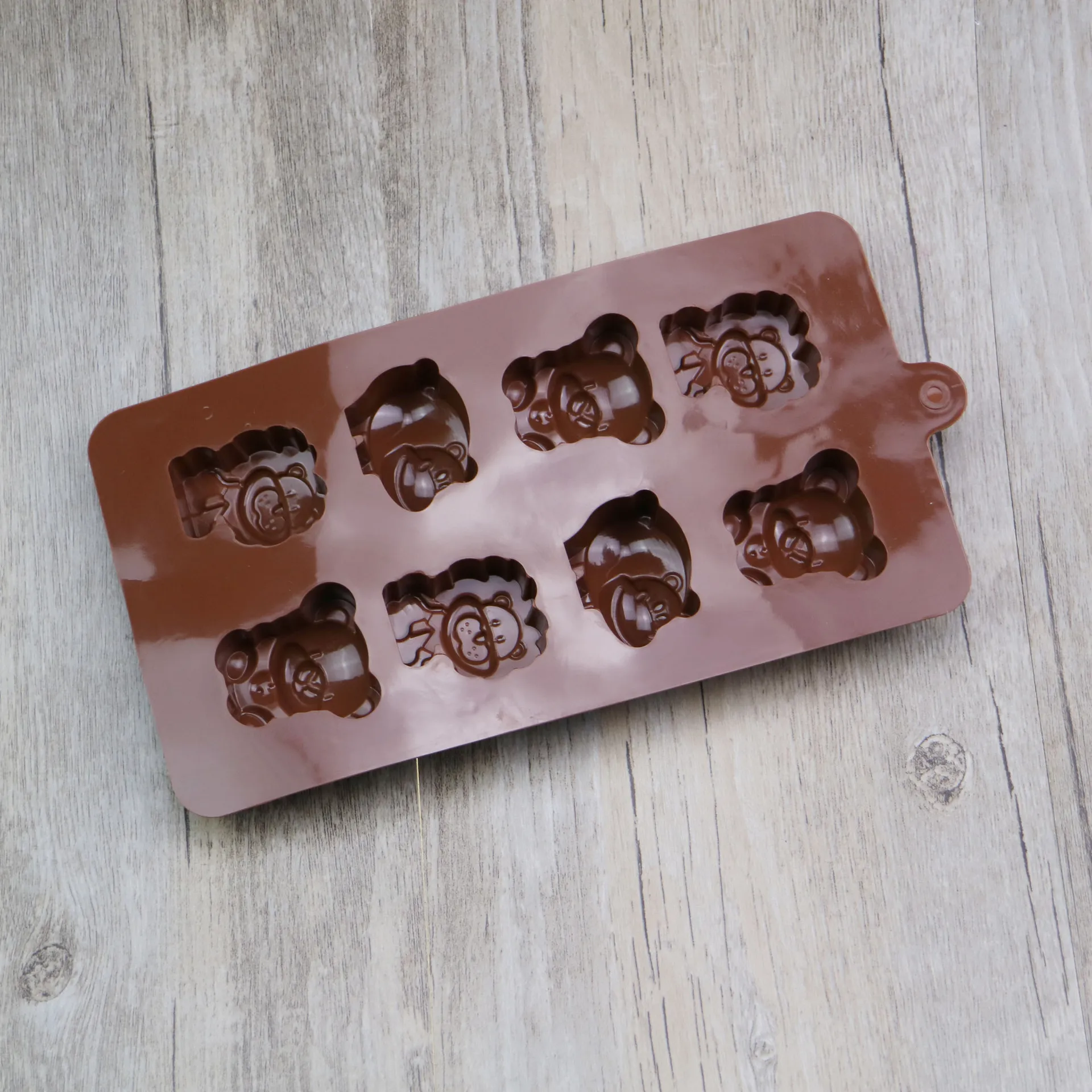 Силиконовая форма для шоколада 8 ровный лев медведь бегемот льда пудинга сделай